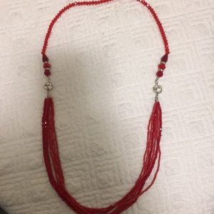 🔥🔥Bright red Egyptian 🐪hand made bead necklace